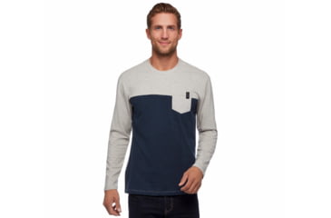 Image of Black Diamond LS Campus Tee - Mens, Eclipse Heather/Nickel Heather, Small, AP7300759231SML1