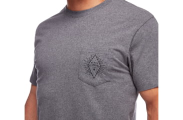 Image of Black Diamond Rays Pocket Tee - Mens, Charcoal Heather, Extra Small, AP7300360036XSM1