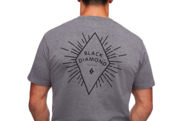 Image of Black Diamond Rays Pocket Tee - Mens, Charcoal Heather, Extra Small, AP7300360036XSM1