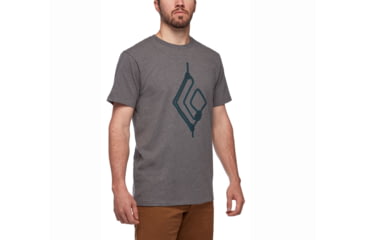 Image of Black Diamond Rope Diamond Tee - Mens, Charcoal Heather, Small, AP7300580036SML1
