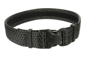 Image of Blackhawk Reinforced Web Duty Belt w/Loop, Black, Basket Weave, Medium