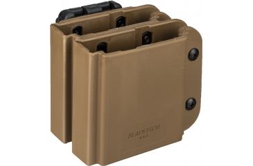 Image of Blade-Tech Revolution AR-15/M4 Double Mag Pouch, Vertical, Tek-Lok, Dark Earth, Left Hand AMMX0074AR15DBTLMVEARLH