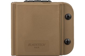 Image of Blade-Tech Revolution AR-15/M4 Double Mag Pouch, Vertical, Tek-Lok, Dark Earth, Left Hand AMMX0074AR15DBTLMVEARLH