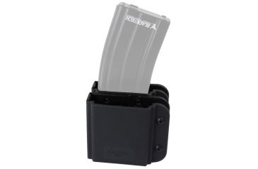 Image of Blade-Tech Revolution AR-15/M4 Double Mag Pouch, Rear, Small TMMS, Black, Left Hand AMMX0074AR15DBMMMRBLKLH