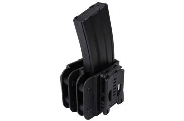 Image of Blade-Tech Revolution AR-15/M4 Double Mag Pouch, Forward, Tek-Lok, Black, Left Hand AMMX0074AR15DBTLMFBLKLH