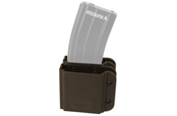 Image of Blade-Tech Revolution AR-15/M4 Double Mag Pouch, Vertical, Tek-Lok, Dark Earth, Left Hand AMMX0074AR15DBTLMVEARLH