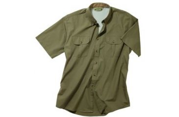 Image of Bob Allen 140k Short Sleeve Vent Back Shirt No Shoulder Pad Sage 4xl 14085