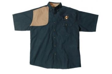 Image of Bob Allen HU126 High Prairie Short Sleeve Hunting Shirt, Blue/Tan, Large - 14307