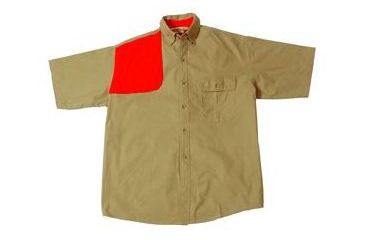 Image of Bob Allen HU126 High Prairie Short Sleeve Hunting Shirt, Tan/Orange, Medium - 14318
