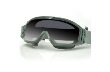 Image of Bobster Alpha Interchangeable Goggles, Green Frame, Smoke &amp; Clear Lenses BALP101G