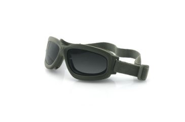 Image of Bravo 2 Ballistic Goggle, Green Frame, 3 Anti-fog Lenses, One Size Fits Most