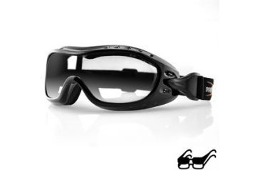 Image of Bobster Nighthawk Goggles - Black Frame w Anti Fog Clear Lens BHAWK01C