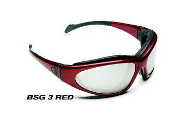 Image of Body Specs BSG-3 Interchangeable Lens Sunglasses/ Goggles w/ 3 Lens Set, Burgundy Frame