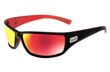 Image of Bolle Python Sunglasses, Shiny Black/Red 11692