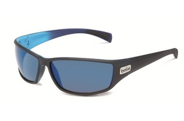 Image of Bolle Python Sunglasses, Matte Black/BlueFrame, Polarized GB-10 Oleo AF Lens, 11693