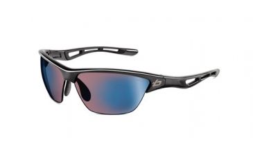 Image of Bolle Helix Sunglasses, Crystal Smoke Frame, Rose Blue Lens, 11416