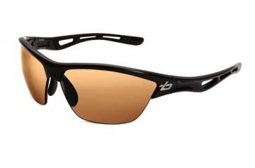 Image of Bolle Helix Sunglasses, Shiny Black Frame, Photo Amber Lens, 11455