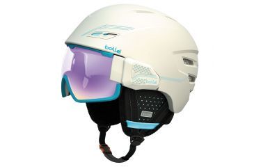 Image of Bolle Osmoz Helmet, Soft White and Blue with Aurora Lens, 58-61cm 30639