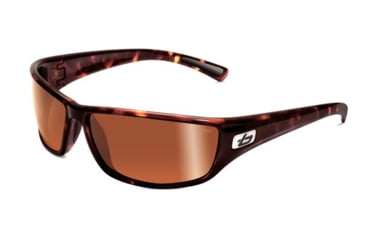 Image of Bolle Python Sunglasses, Dark Tortoise Frame, Polarized Inland Gold Lens, 11332