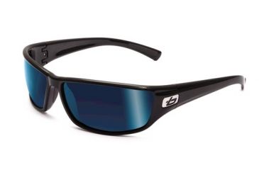 Image of Bolle Python Sunglasses, Shiny Black Frame, Polarized Offshore Blue Lens, 11333