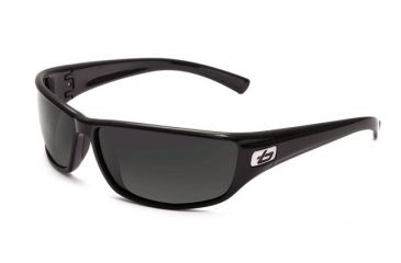 Image of Bolle Python Sunglasses, Shiny Black Frame, Polarized TNS Lens, 11328