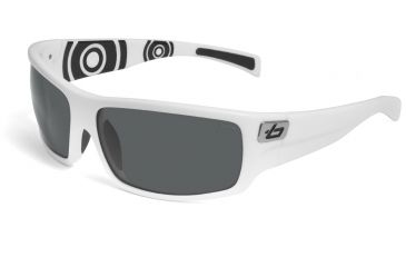 Image of Bolle Sunglasses, Tetra Shiny White Circle Frame Polarized TNS Lens 11497