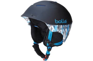 Image of Bolle Synergy Helmet, Soft Black and Blue, 52-54cm 30587