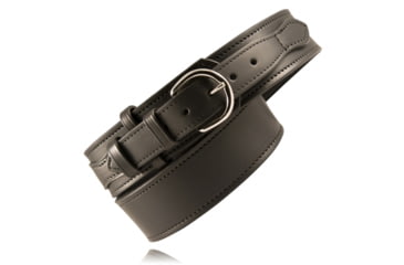 Image of Boston Leather Riverside Belt - Men's, 2,25in, Black, Plain, Gold Buckle, Size 28, 6570-1-28-GLD