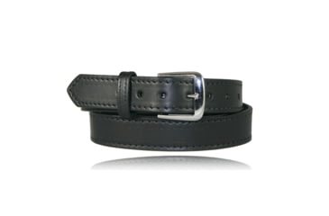 Image of Boston Leather 1 1/2 Lined Off Duty Belts - Mens, Nickel, Nickel Buckle, Basket Weave, Black, 42 in, 6582ST-3-42