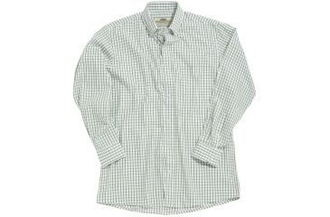 Image of Boyt Hu1580 Broad Cloth Windowpane Shirt White Wgreen Rope Plaid 4x 16005