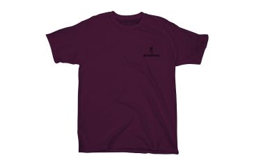 Image of Browning Mens Tree Bark Buckmark S/S Tee, Maroon, S BRD010063.062900.S