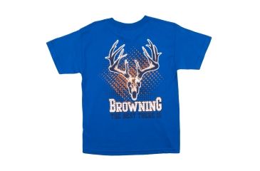 Image of Browning Youth Pixelated S,S Tee, Royal, Small A000229640102