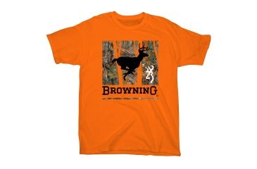 Image of Youth Graphic Run Forest Run Short Sleeve T-Shirt, Orange