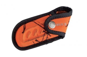 Image of Buck Knives Folding Omni Hunter, 12 pt Heavy Duty Polyester Sheath, Mossy Oak Blaze 0395-15-CM9