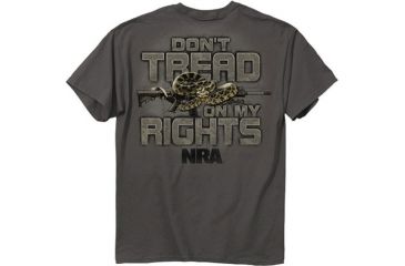 Image of Buck Wear T-Shirt NRA Don't Tread Charcoal Short Sleeve 2 Extra Large