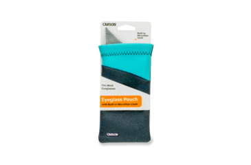 Image of Carson Eyeglasses Microfiber Lens Cloth in Pouch, Blue, 4.3 x 0.5 x 6.9 in, EC-10-02
