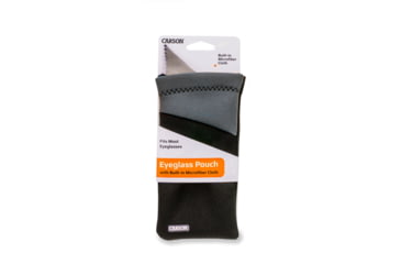 Image of Carson Eyeglasses Microfiber Lens Cloth in Pouch, Charcoal, 4.3 x 0.5 x 6.9 in, EC-10-01