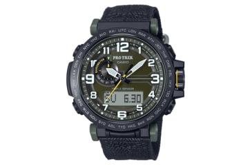 Image of Casio PRO TREK Tough Solar Triple Sensor Watch - Mens, Green, PRG601YB-3