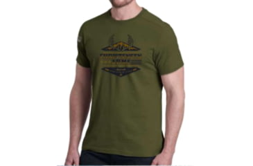 Image of Christensen Arms Antler Wordmark SS Tee - Mens, Army Green, 2X, 730-CA057-40-00-202-06