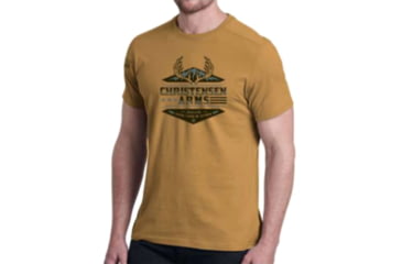 Image of Christensen Arms Antler Wordmark SS Tee - Mens, Desert Tan, 2X, 730-CA057-40-00-608-06