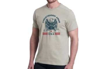 Image of Christensen Arms Classic Eagle SS Tee - Mens, Khaki, XL, 730-CA062-40-00-602-05