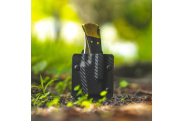Image of Clip &amp; Carry Kydex Sheath for the Buck 110/112 Folding Knife, Carbon Fiber Black, BUCK110-112-CF-BLK