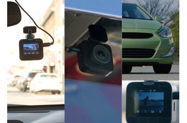 Image of Cobra Dual View Dash Cam w/ Driver Alert System, Black, DASH2216D
