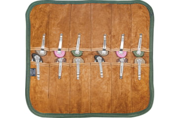 Image of Condor Tool and Knife 12 Folding Knives Carry Roll, 14in Overall, Canvas/Leather, Green, CTK-CCFR