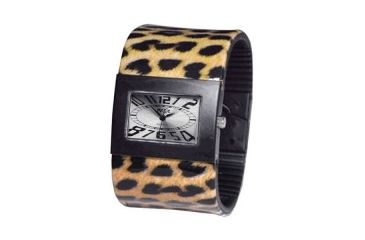 Image of Dakota Watches Fashion Cuff, Silver Dial, Cheetah Cuff 2928-5