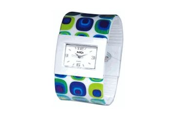 Image of Dakota Watches Fashion Cuff, White Dial, Color Pattern Cuff 2940-3