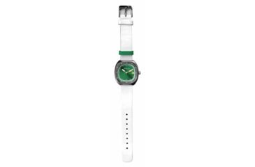 Image of Dakota Watches Midsize Calendar, Green Dial, White Leather Band 3077-4