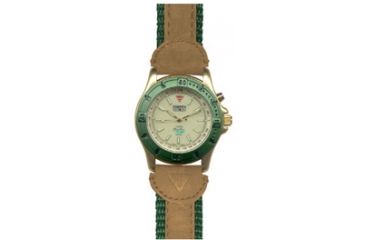 Image of Dakota Watches Outrider, Champagne Dial, Gold Case, Green Bezel 2404-8