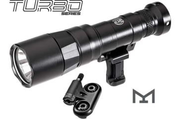 Image of SureFire M340DFT-PRO Turbo Series 18350/123A High Candela 3-Volt Dual Fuel Scout Pro LED Weapon Light, 123A, 550 Lumens, Black, M340DFT-BK-PRO