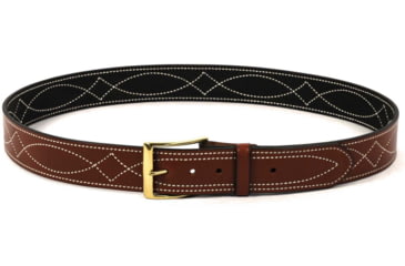 Image of DeSantis 1 3/4in. Fancy Stitched Lined Leather Belt, Lined, Tan, 34, B02TP34Z0